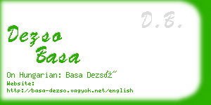 dezso basa business card